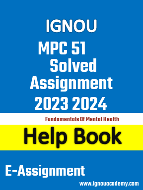 IGNOU MPC 51  Solved Assignment 2023 2024